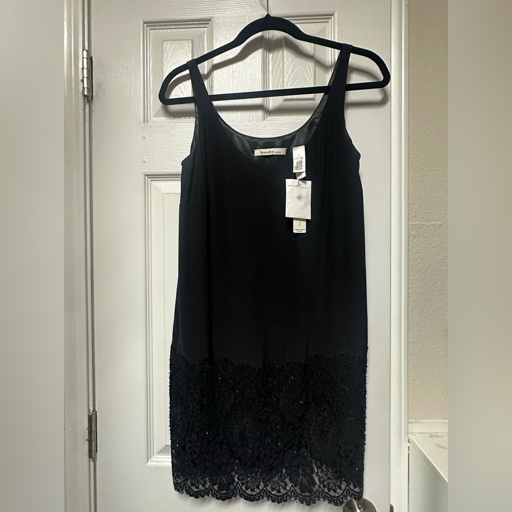 Laundry By Shelli Segal Black Beaded Dress